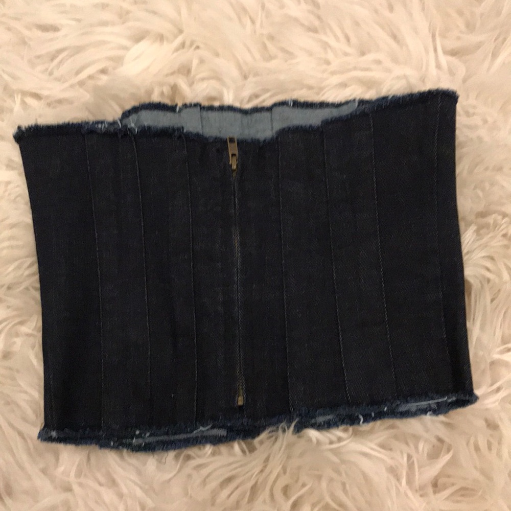 DENIM TUBE TOP - Picture 2 of 3